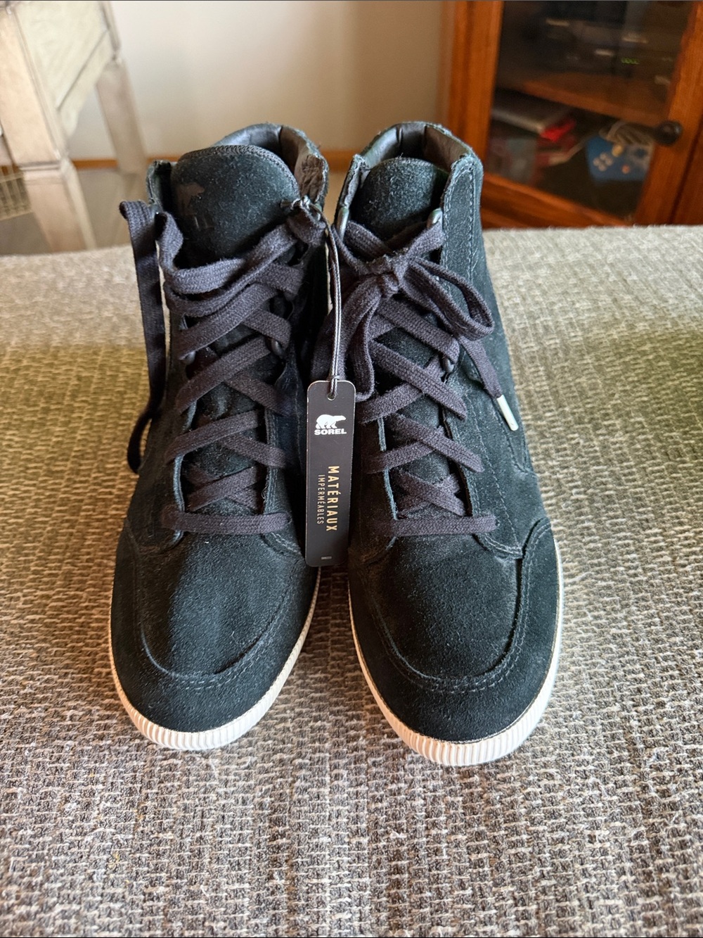 Sorel Black Suede High-Top Sneakers